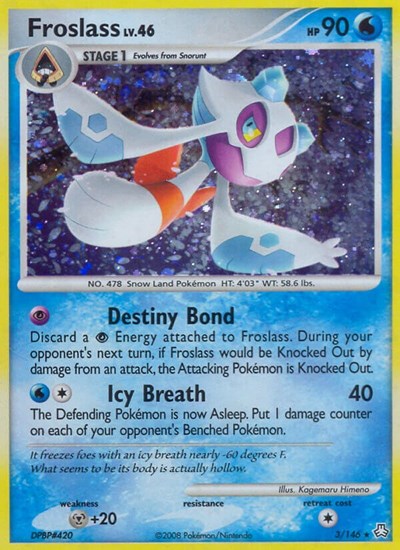 Froslass (LA) #3/146 Holo Rare (Holofoil Near Mint) Legends Awakened Pokemon: 2008