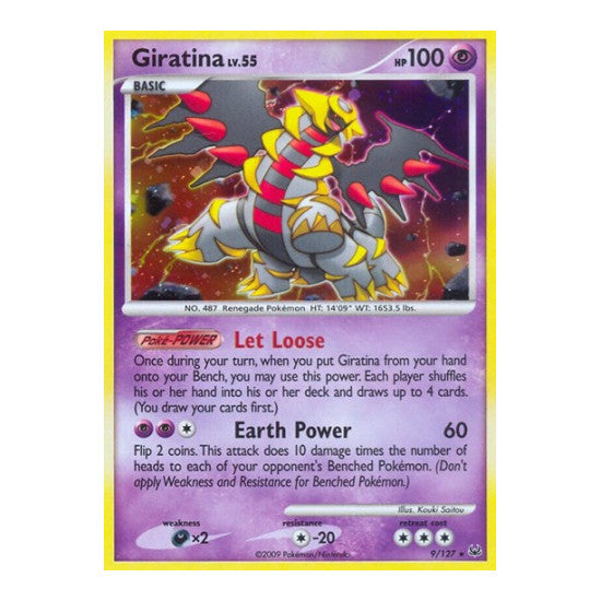 Giratina 9 (PL) #9/127 Holo Rare (Reverse Holofoil Heavily Played) Platinum Pokemon: 2009