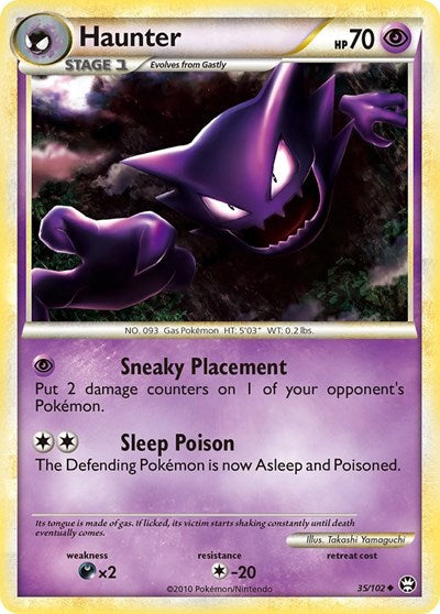 Haunter (TM) #35/102 Uncommon (Heavily Played) Triumphant Pokemon: 2010