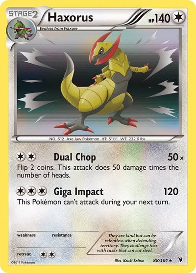 Haxorus (NVI) #88/101 Holo Rare (Holofoil Moderately Played) Noble Victories Pokemon: 2011