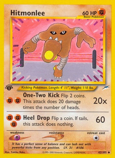 Hitmonlee (N4) #042/105 Uncommon (Unlimited Near Mint) Neo Destiny Pokemon: 2002