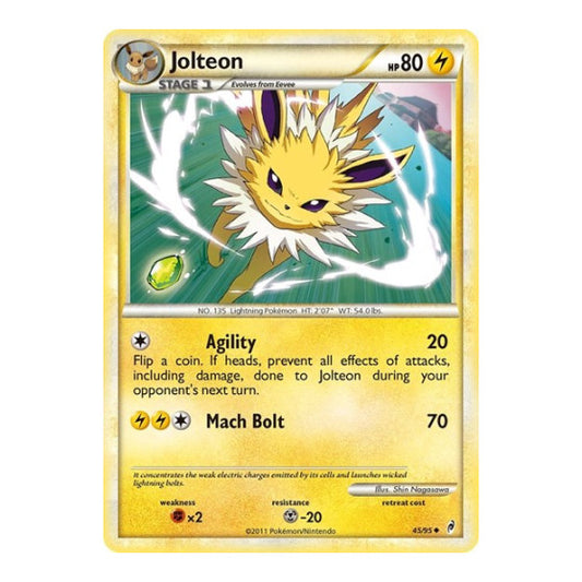 Jolteon (CL) #45/95 Uncommon (Lightly Played) Call of Legends Pokemon: 2011