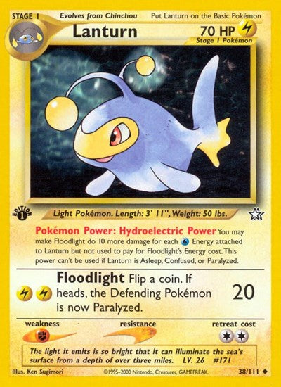 Lanturn (N1) #038/111 Uncommon Neo Genesis Pokemon: 2000