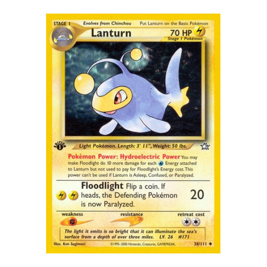 Lanturn (N1) #038/111 Uncommon Neo Genesis Pokemon: 2000