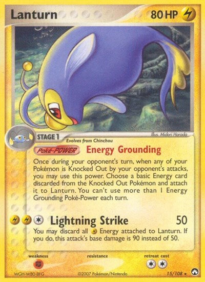 Lanturn (PK) #15/108 Rare Power Keepers Pokemon: 2007