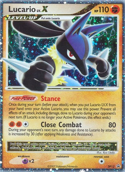 Lucario LV.X - DP12 (PR) #DP12 Promo (Holofoil Heavily Played) Diamond and Pearl Promos Pokemon: 2007