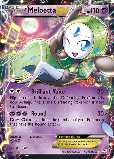 Meloetta EX (LTR) #RC11/RC25 Ultra Rare (Holofoil Lightly Played) Legendary Treasures: Radiant Collection Pokemon: 2013