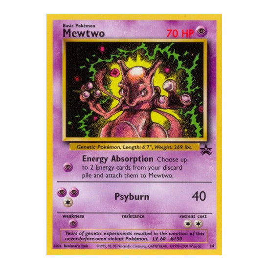 Mewtwo (14) (PR) #14/53 Promo (Damaged) WoTC Promo Pokemon: 1999