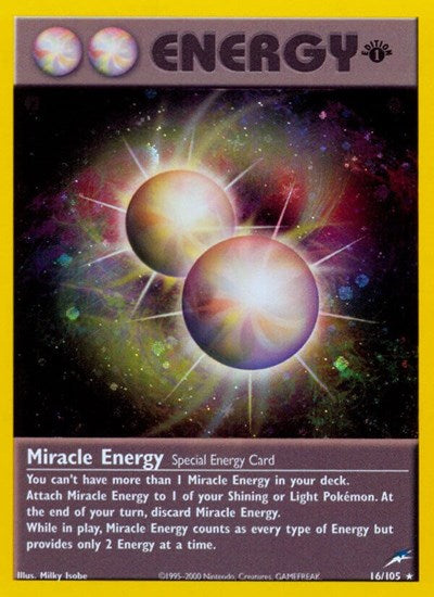 Miracle Energy (N4) #016/105 Holo Rare (Unlimited Holofoil Moderately Played) Neo Destiny Pokemon: 2002