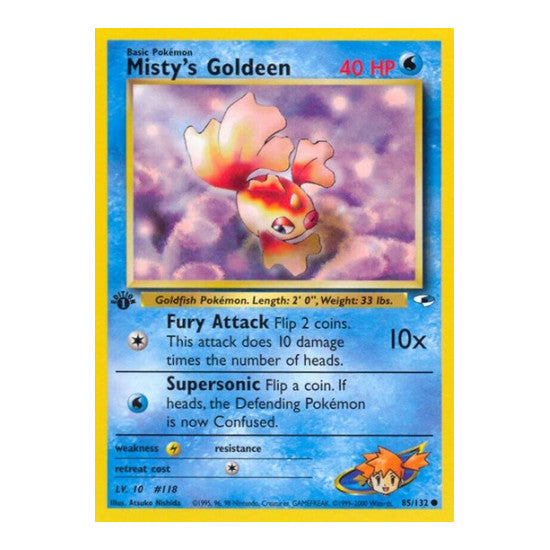 Mistys Goldeen 85 (G1) #085/132 Common Gym Heroes Pokemon: 2000