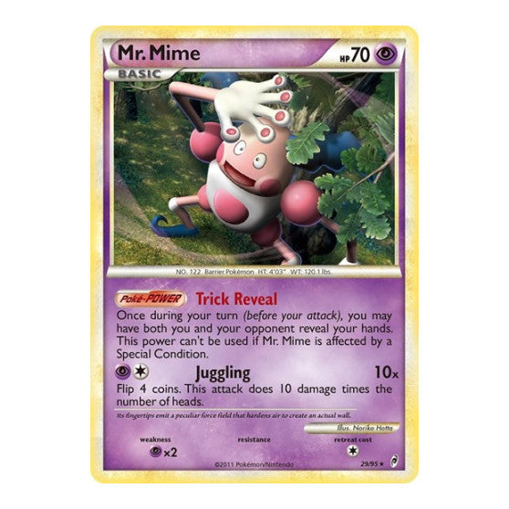 Mr. Mime (CL) #29/95 Rare (Damaged) Call of Legends Pokemon: 2011