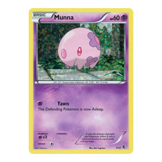 Munna - 7/12 (M11) #007/012 Promo (Holofoil Damaged) McDonald's Promos 2011 Pokemon: 2011
