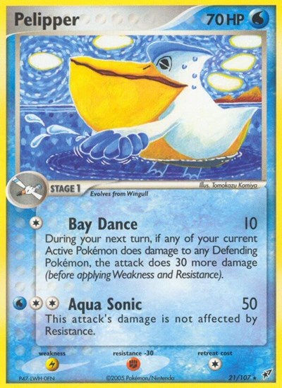 Pelipper (DX) #21/107 Rare (Near Mint) Deoxys Pokemon: 2005