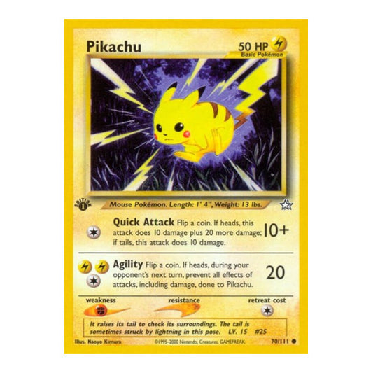 Pikachu (N1) #070/111 Common Neo Genesis Pokemon: 2000