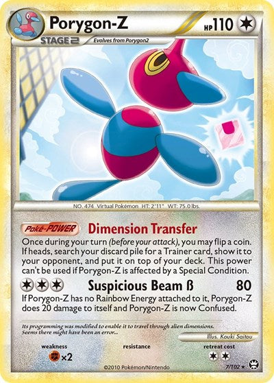 Porygon Z (TM) #7/102 Holo Rare (Holofoil Near Mint) Triumphant Pokemon: 2010