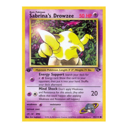 Sabrina's Drowzee (G2) #095/132 Common (Unlimited Lightly Played) Gym Challenge Pokemon: 2000