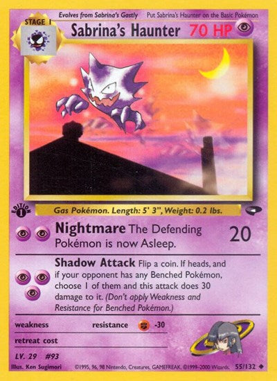 Sabrina's Haunter (G2) #055/132 Uncommon (Unlimited Lightly Played) Gym Challenge Pokemon: 2000
