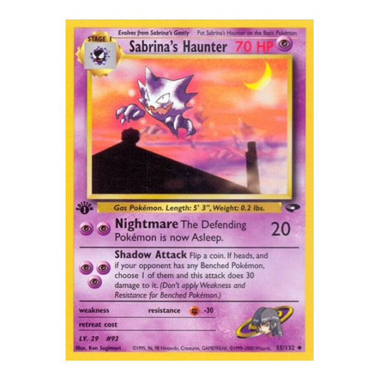Sabrina's Haunter (G2) #055/132 Uncommon (Unlimited Lightly Played) Gym Challenge Pokemon: 2000
