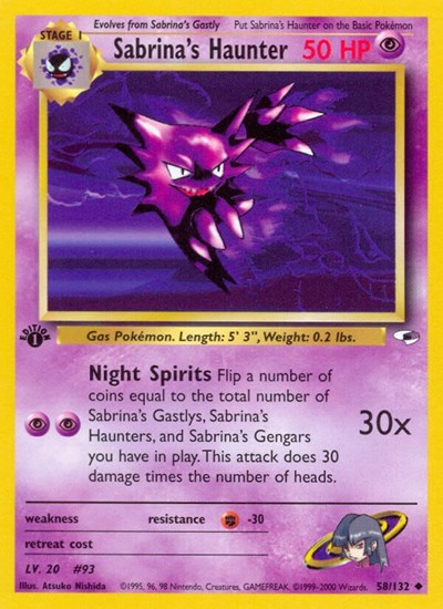 Sabrinas Haunter (G1) #058/132 Uncommon (Unlimited Lightly Played) Gym Heroes Pokemon: 2000