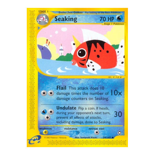 Seaking (AQ) #059/147 Uncommon (Lightly Played) Aquapolis Pokemon: 2003