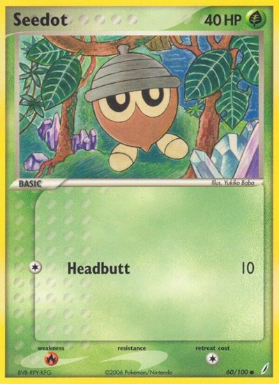 Seedot (CG) #60/100 Common (Heavily Played) Crystal Guardians Pokemon: 2006