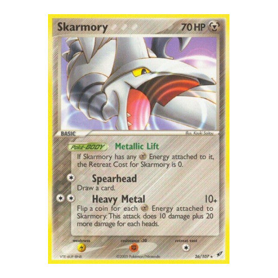 Skarmory (DX) #26/107 Rare (Heavily Played) EX Deoxys Pokemon: 2005