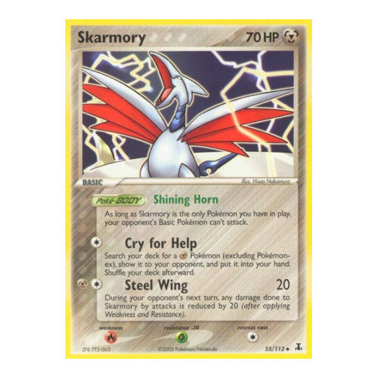 Skarmory (DS) #55/113 Uncommon (Heavily Played) EX Delta Species Pokemon: 2005