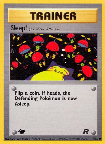 Sleep Rockets Secret Machine (TR) #79/82 Common (Unlimited Lightly Played) Team Rocket Pokemon: 2000