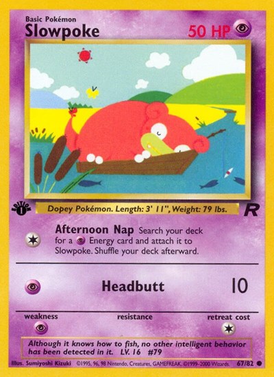 Slowpoke (TR) #67/82 Common (Unlimited Near Mint) Team Rocket Pokemon: 2000