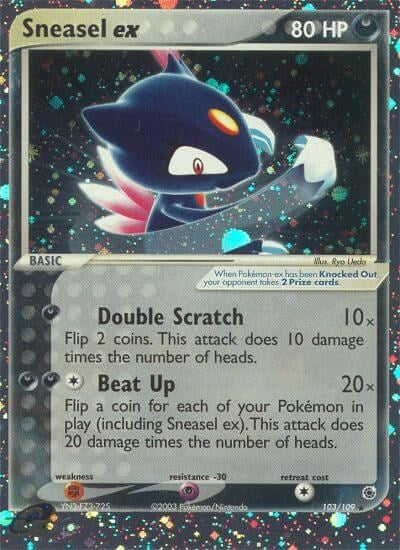 Sneasel ex (RS) #103/109 Ultra Rare (Holofoil Lightly Played) Ruby and Sapphire Pokemon: 2003