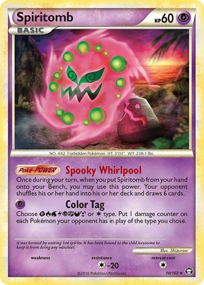 Spiritomb (TM) #10/102 Holo Rare (Holofoil Moderately Played) Triumphant Pokemon: 2010