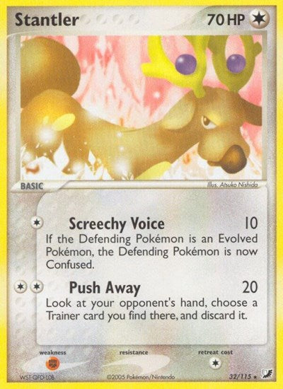 Stantler (UF) #32/115 Rare (Lightly Played) Unseen Forces Pokemon: 2005