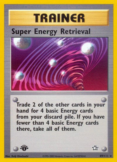 Super Energy Retrieval (N1) #089/111 Rare (Unlimited Moderately Played) Neo Genesis Pokemon: 2000