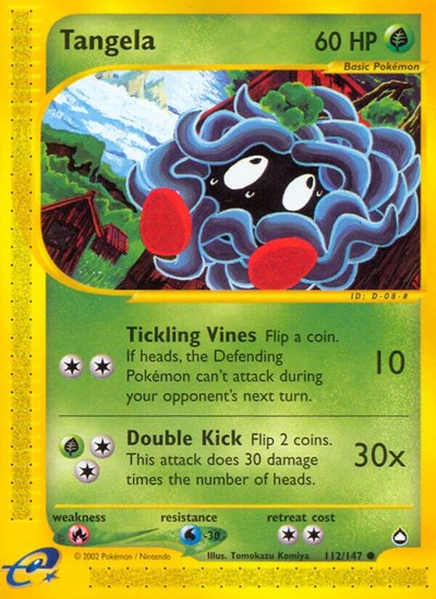 Tangela (AQ) #112/147 Common (Near Mint) Aquapolis Pokemon: 2003