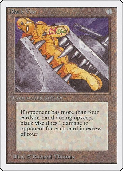 Black Vise (2ED) #234 Uncommon (Heavily Played) Unlimited Edition Magic: The Gathering: 1993