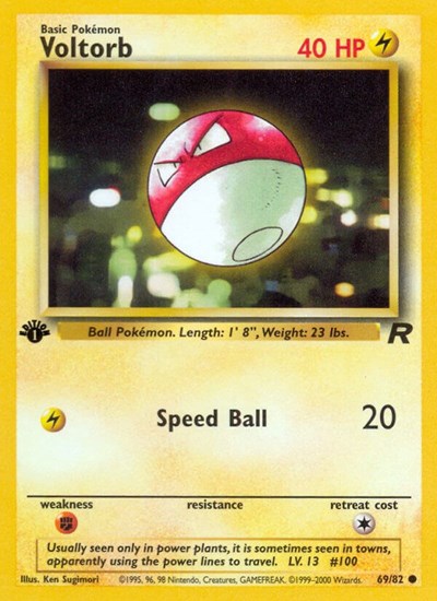 Voltorb (TR) #69/82 Common Team Rocket Pokemon: 2000