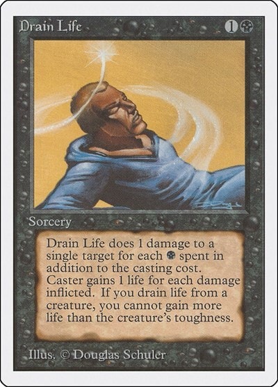 Drain Life (2ED) #106 Common (Heavily Played) Unlimited Edition Magic: The Gathering: 1993