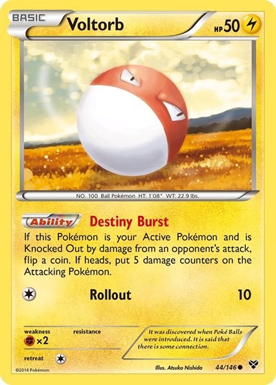 Voltorb (XY) #44/146 Common (Near Mint) XY Base Set Pokemon: 2014