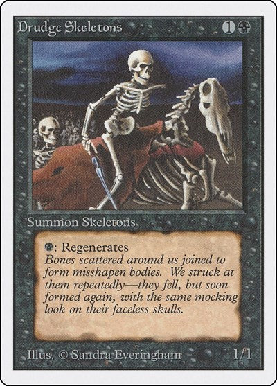 Drudge Skeletons (2ED) #107 Common (Heavily Played) Unlimited Edition Magic: 1993