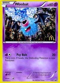 Woobat 7 12 (M12) #007/012 Promo (Holofoil Heavily Played) McDonald's Promos 2012 Pokemon: 2012