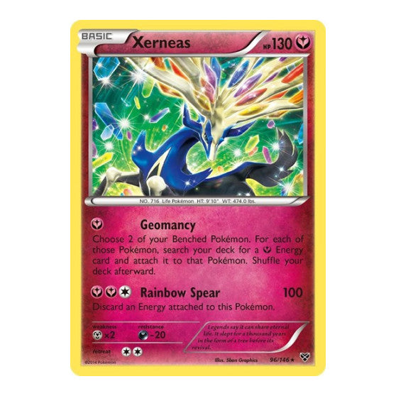 Xerneas (XY) #96/146 Rare (Moderately Played) XY Base Set Pokemon: 2014