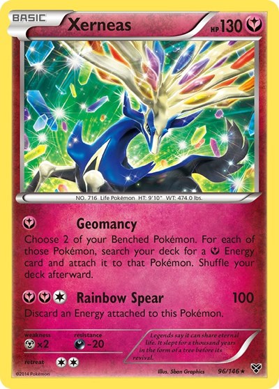 Xerneas (XY) #96/146 Rare (Moderately Played) XY Base Set Pokemon: 2014