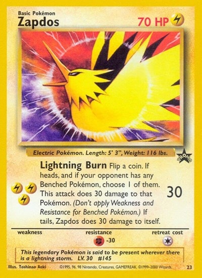 Zapdos (PR) #23/53 Promo (Damaged) WoTC Promo Pokemon: 1999