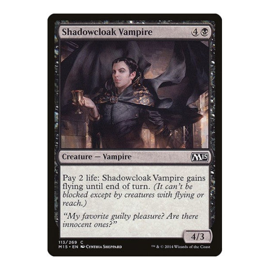 Shadowcloak Vampire (M15) #113 Common (Lightly Played) Magic 2015 (M15) Magic: The Gathering: 2014