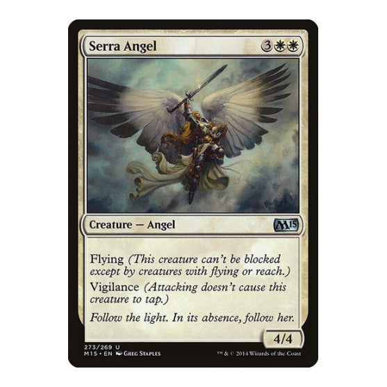 Serra Angel (M15) #273 Uncommon (Damaged) Magic 2015 (M15) Magic: The Gathering: 2014