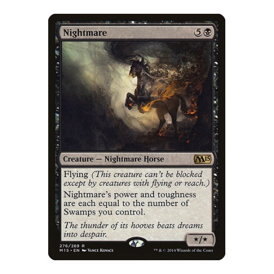 Nightmare (M15) #276 Rare (Moderately Played) Magic 2015 (M15) Magic: The Gathering: 2014