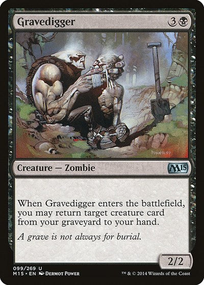 Gravedigger (M15) #99 Uncommon (Lightly Played) Magic 2015 (M15) Magic: 2014