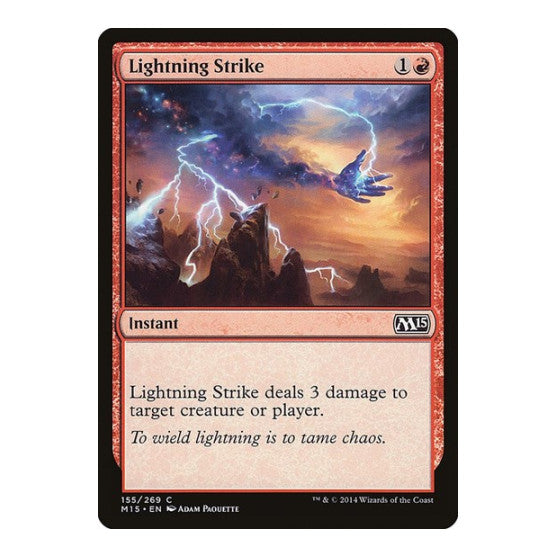 Lightning Strike (M15) #155 Common (Heavily Played) Magic 2015 (M15) Magic: The Gathering: 2014