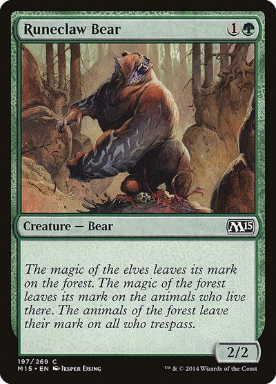 Runeclaw Bear (M15) #197 Common (Lightly Played) Magic 2015 (M15) Magic: The Gathering: 2014