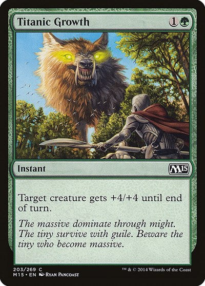 Titanic Growth (M15) #203 Common (Lightly Played) Magic 2015 (M15) Magic: 2014